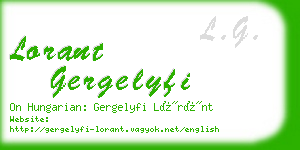 lorant gergelyfi business card